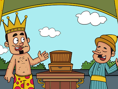 The Shirtless King book illustration cute illustration funny king story story illustration