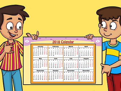 Calendar Illustration book illustration calendar story cute date illustration education kids month illustration story illustration