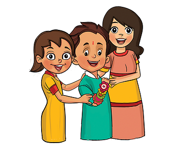 Sister's Love Illustration book book illustration cute cute illustration illustration rakhi illustration story story illustration