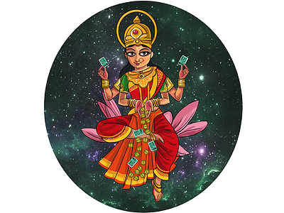 Goddess Laxmi Illustration