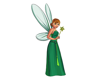 Fairy Illustration book cute design education fairy green illustration story story illustration vector