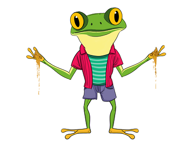 Frog Illustration book book illustration cute cute illustration design education funny illustration story story illustration