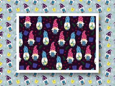 Winter Patterns a series of patterns christmas christmas design christmas patterns christmas set gnomes multicolored pattern new year new year pattern new year patterns set of patterns set of winter patterns winter design winter patterns winter set