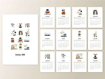 Calendar 2022 2022 boho calendar boho style calendar calendar 2022 design graphic graphic design inspiration design minimmalistic design new year plan