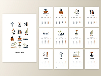 Calendar 2022 2022 boho calendar boho style calendar calendar 2022 design graphic graphic design inspiration design minimmalistic design new year plan