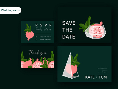 Wedding set dark design design elegant design event design fruits design graphic design invitation summer design wedding wedding design wedding set