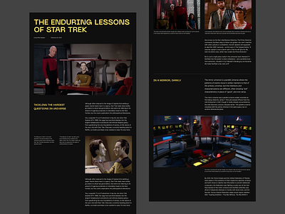 The Enduring Lessons of Star Trek article basic editorial layout magazine minimal star trek swiss typography web