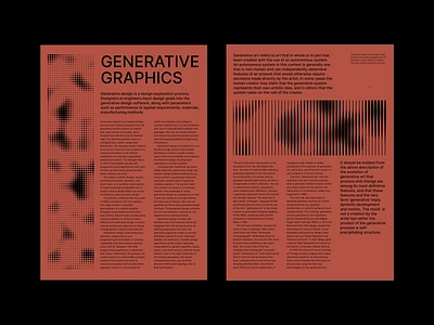 Generative graphics abstract article clean editorial generative graphics layout magazine swiss