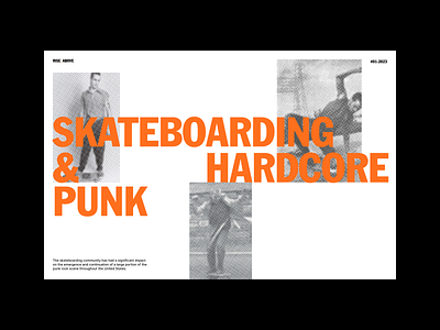 Skate & Hardcore design halftone layout magazine minimal punk skateboard swiss typography