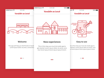 Tourism app onboarding app illustration intro ios iphone onboarding simple tourism