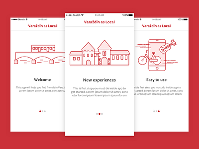 Tourism app onboarding