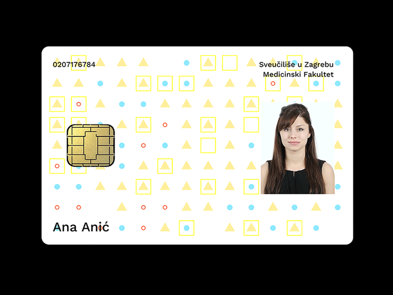 Generative student ID card card design generative id student