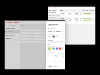 IoT platform administration – sensor settings