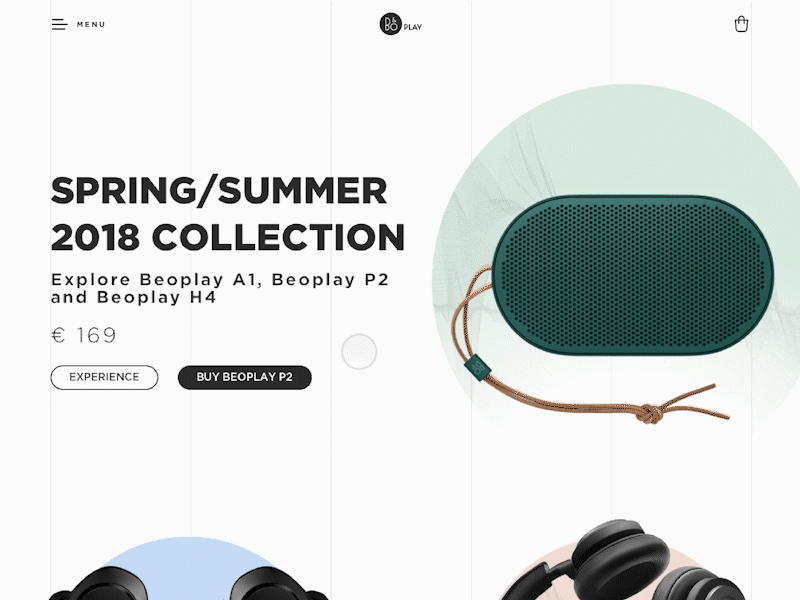 Beoplay Redesign - Navigation animation bang and olufsen beoplay interaction navigation ui ux