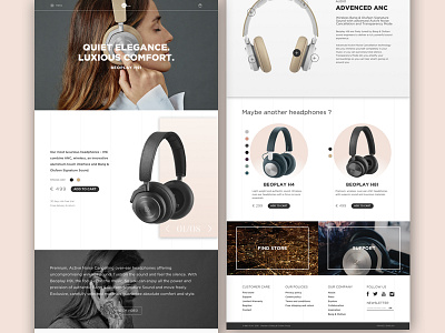 Beoplay H9I - product page bang and olufsen beoplay headphone product shop ui ux