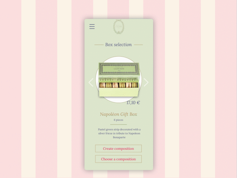 Ladurée - Concept App app food french laduree macaron macaroon order pastry store ui ux