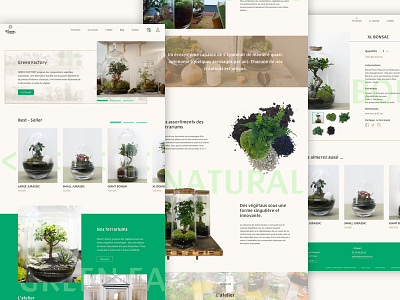 Green Factory - Website redesign design desktop green factory interface nature template ui ux webdesign
