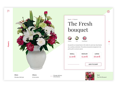 Flowers - scroll animation concept flowers interaction scroll shop ui ux