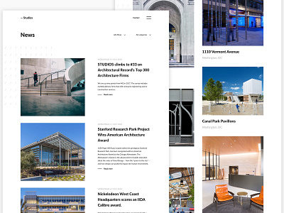 Studios Architecture - Redesign website