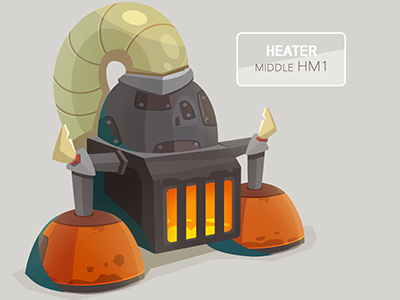 Heater character color game heater ios robot