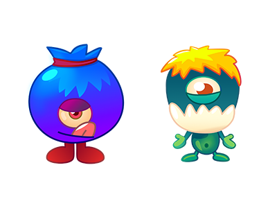 Characters (Affinity Designer) android characters illustration ios