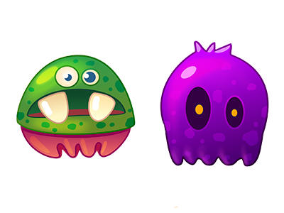 Characters (Affinity Designer) android characters illustration ios