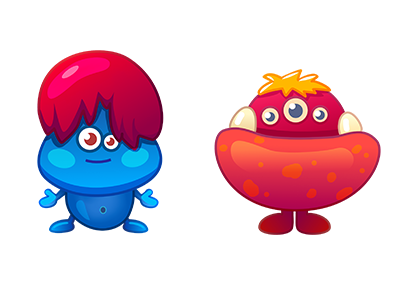 Characters (Affinity Designer) android characters illustration ios