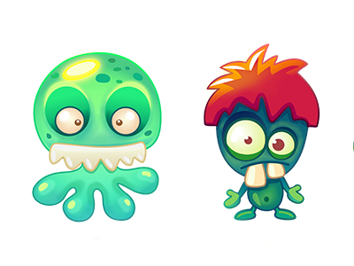 Characters (Affinity Designer) android characters illustration ios