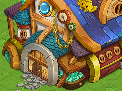 house art cartoon concept fantasy game house