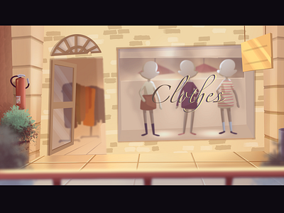 Clothing Store animation character animation character art coloful design illustration lettering procreate storytelling typography