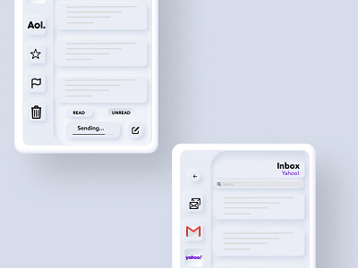 Mail App Redesign app design figma figmadesign flat icon illustration illustrator minimal skeumorphic skeumorphism ui ux website xd design
