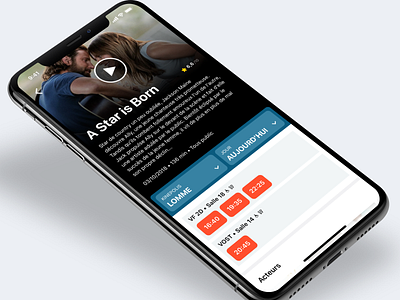 Kinepolis® Movie Screen Proposal app cinema clean cover design flat ios minimal mobile app design movie rating ticket typography ui ux