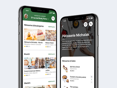 epicery® Side-by-side comparison app design food delivery application ios mobile mobile app design overlay typography ui ux white