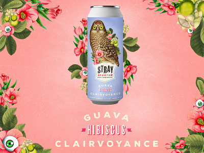 Stray Forth Guava Hibiscus Clairvoyance art direction branding can design collage design identity packaging packaging design planet propaganda