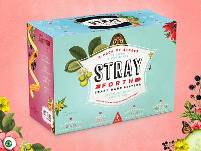 Pack Of Strays: Stray Forth 12oz Variety Pack art direction branding can design collage design identity packaging packaging design planet propaganda