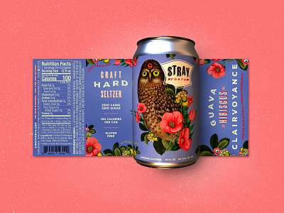 Stray Forth Guava Hibiscus Clairvoyance art direction branding can design collage design identity illustration packaging packaging design planet propaganda