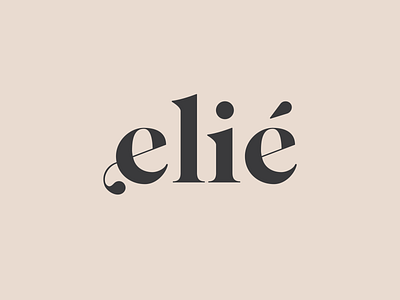 Elié - Logo Design by Antonella Rodriguez on Dribbble