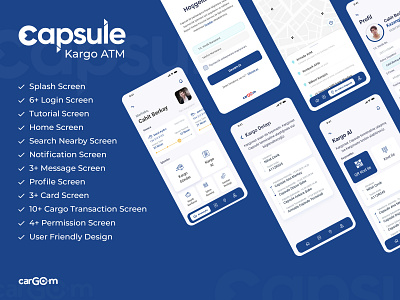 Capsule Kargo ATM | Mobile App Design cargo cargom design mobile mobile app profile ui