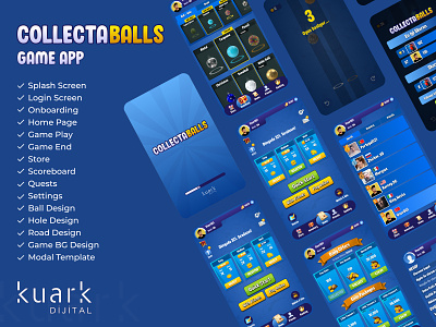 CollectaBalls | Mobile Game App app ball collectaballs game game app gaming kuark login scoreboard splash stats store ui