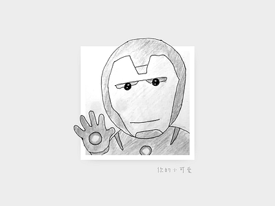 iron Man 01 cute drawing hand painted hero little cute marvel pencil drawing sketch stick figure superhero writer