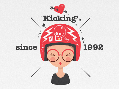 Kicking since character cute drawing illustration illustrator vector