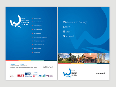 West London English School artwork branding brochure design logo logo design rebrand