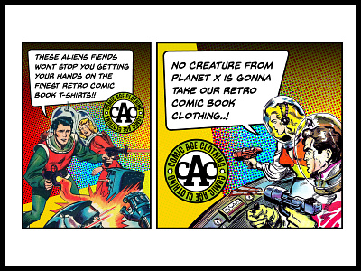 Comic Age online adverts advertising artwork branding design logo