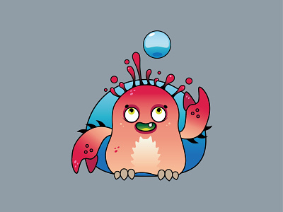 Little sea monster artwork branding design illustration logo vector