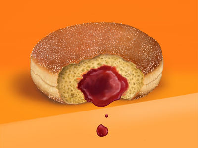 Jam Doughnut artwork design digital painting illustration painting procreate