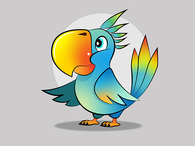 Polly - parrot illustration