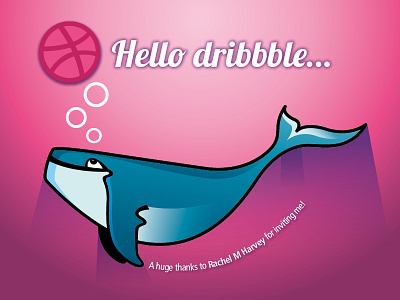 Dribbble Debut debut illustration vector whale