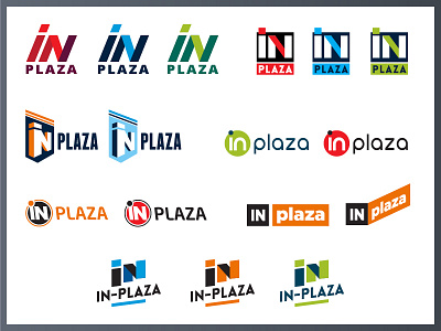 In Plaza logo concepts logo rebrand