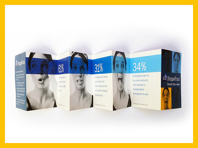 Shoppertrack concertina brochure artwork branding brochure concept design product launch