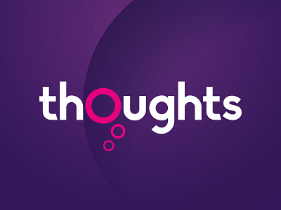 Thoughts masthead graphic design logo magazine typography